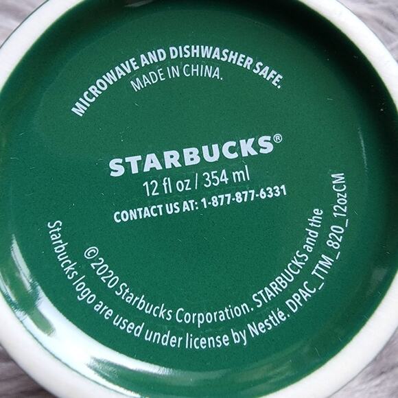 Starbucks 2022 green ceramic classic mermaid logo tall coffee mug - Picture 2 of 5